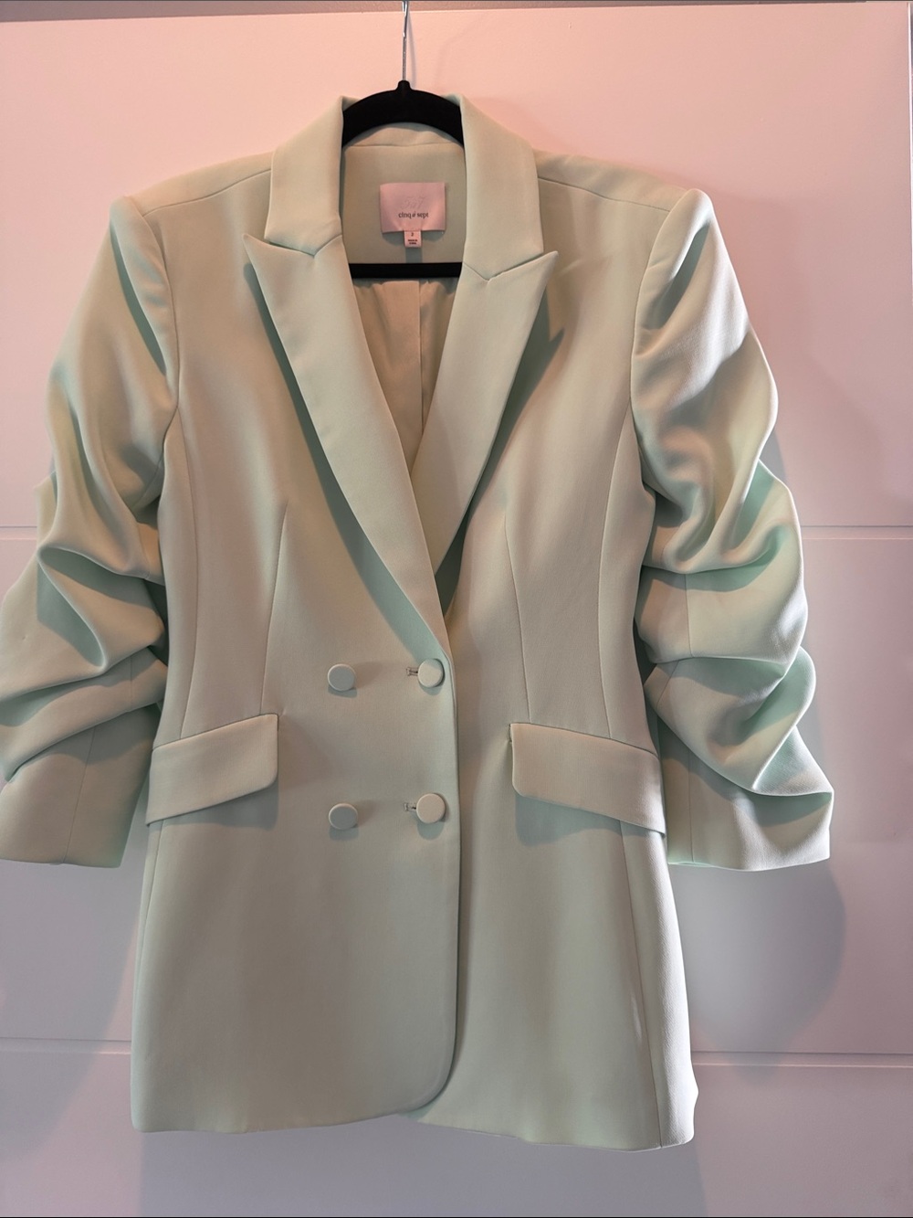 cinq a sept Mint Green Tailored Blazer